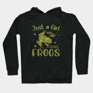 Just A Girl Who Loves Frogs Foggy Green Splotches Hoodie